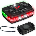 Guardian Angel Elite Series Safety Light (Red Front & Green Rear) - Rechargeable, Magnetic, Hands-Free Wearable/Mountable LED Light for Fire, Roadside, Security, Wireless Boat Navigation