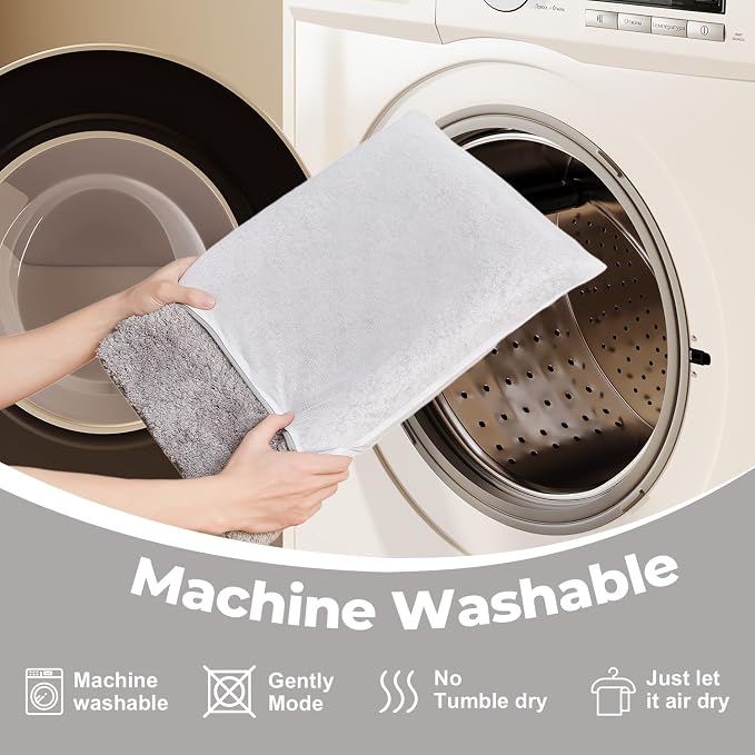 TYUU Bathroom Rugs Non Slip Washable, Ultra Soft Super Absorbent Quick Dry Small Bath Mat with Rubber Backing for Bathroom Floor, Shower, or Sink, Light Grey 24" x 36"