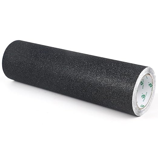 BOMEI PACK Grip Tape 15.7Inch x 16.5Ft - Black Heavy Duty Anti Slip Tape for Stairs Outdoor/Indoor Waterproof Safety Non Skid Roll for Stair Steps Traction Tread Grips Adhesive Non Slip Strips