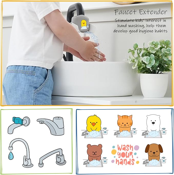 Harwaya Toddler Step Stool for Bathroom Sink 2 Pack, Kids Step Stools for Toilet Potty Training, Plastic Stepping Stool for Toddlers Child Kid Kitchen Bedroom Bed -White (Included Two Faucet Extender)