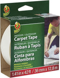 Duck Brand Indoor/Outdoor Carpet Tape, 1.41-Inch x 42 Feet, White (286373)
