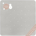 HEVEA Natural Rubber Wave Bath Mat – Square 21x21 in - Non-Slip Shower & Bathtub Mat with 364 Suction Cups, Plastic-Free & Biodegradable (Granite)