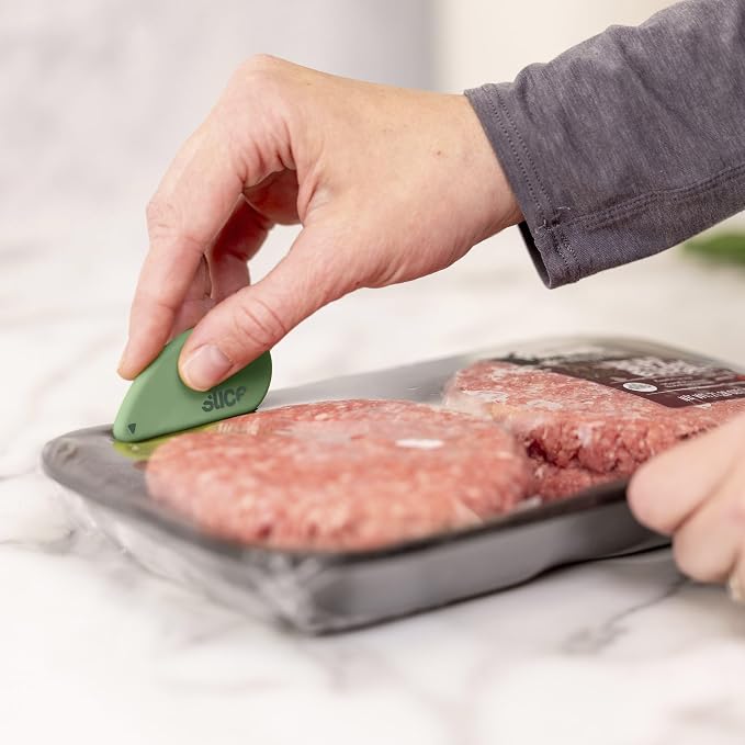 Slice Micro Safety Cutter | Safe Ceramic Box Cutter Lasting 11x Longer than Metal | Keychain Box Opener | 1 Pack | Sage