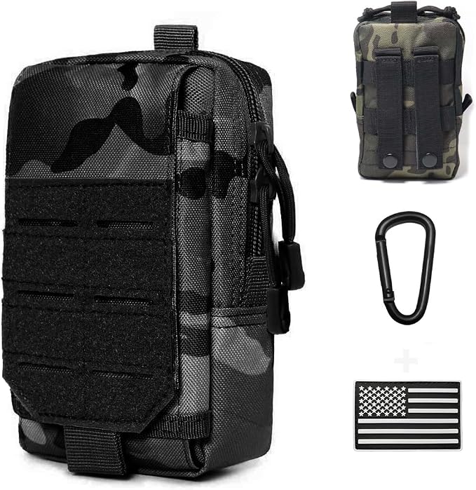 Tactical Molle Utility Pouch Cell Phone Pouch, Waist Bag Belt Pouch for Men, EDC Bag Gadget Organizer Vest Pack Purse Mobile Phone Case Hunting Compact Bag for Runing