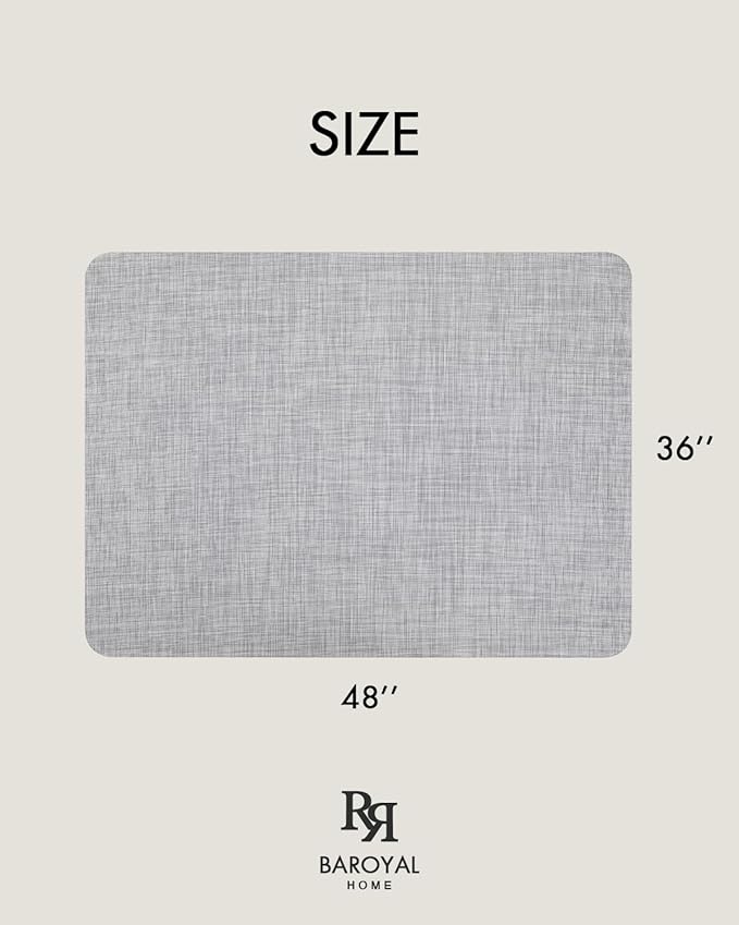 Baroyal Office Chair Mat for Hardwood Floor Under Desk Computer Rolling Chair Mat for Wood/Tile Floor Non-Slip Heavy Duty Desk Rug PVC Plastic Hard Floor Protector 36" x 48" (Mist)