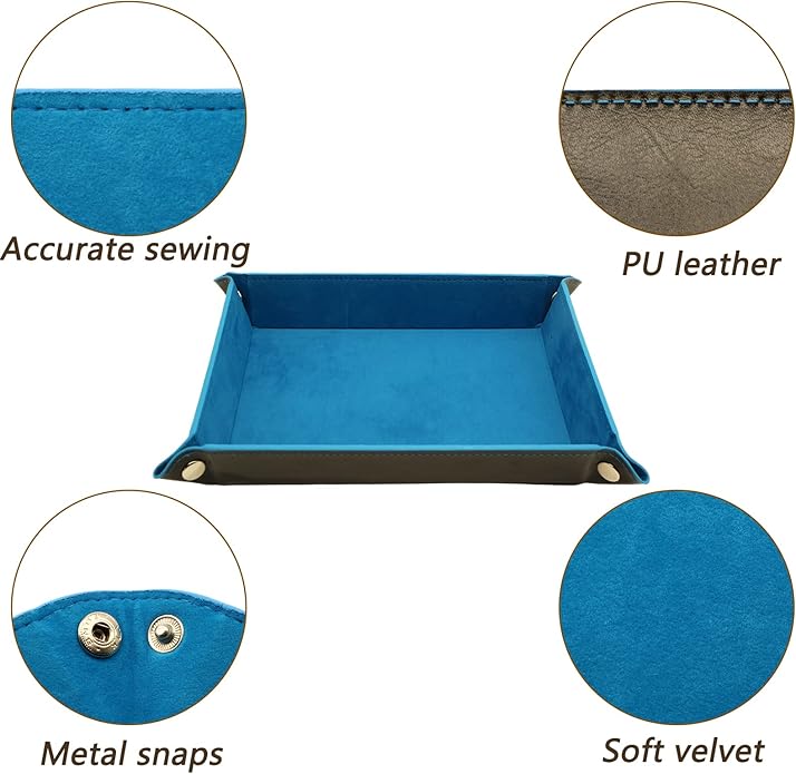Valet Organizer - Catchall Tray for Jewelry, Wallets, Watches, Keys, Coins, Phones, Glasses - Perfect for Nightstand, Desk, Entryway