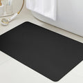ACCUMTEK Non Slip Bath Mat, Thin Bathroom Rugs Fit Under Door, Quick Dry Bath Mats, Machine Washable Bath Rugs for Bathroom, Bathtub & Kitchen, Bathtub & Kitchen, Black/Solid/36 x24