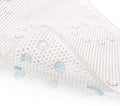 Shower and Bath Mat,Non-Slip Machine Washable and Extra Large Bathtub Mats with Drain Holes and Suction Cups Soft Foam Tub Mats-36” X 17”,White