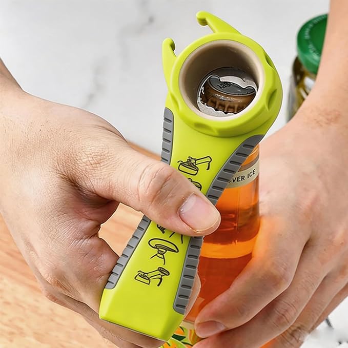 Jar Opener for Seniors with Arthritis,Jar Opener for Weak Hands,5-in-1 Bottle Opener,4-in-1 Can Opener