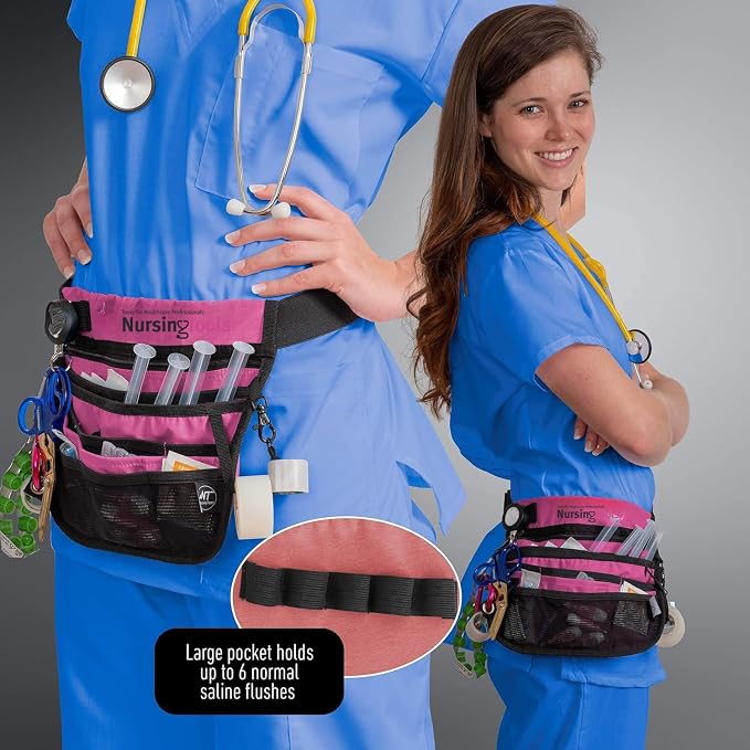 Kangapak Nurse Fanny Pack Multi Compartment Waist Organizer Tool Bag for Students, Practitioners & Medical Professionals