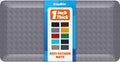 StepRite 1” Thick Kitchen Mats for Floor, Anti Fatigue Kitchen Rugs, Non-Slip,Heavy Duty Water Resistant Kitchen Rug, Standing Desk Mat for Friends, Family, Home, Kitchen, Office (39" x 20", Grey)