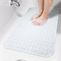 Clear Bathtub Mat Shower Mat Non Slip 17x30 Inch Standard Size, Soft Bubble Bath Tub Mat Shower Mats for Inside Shower Bathroom Floor Mat with Big Suction Cups & Drain Holes, BPA-Free