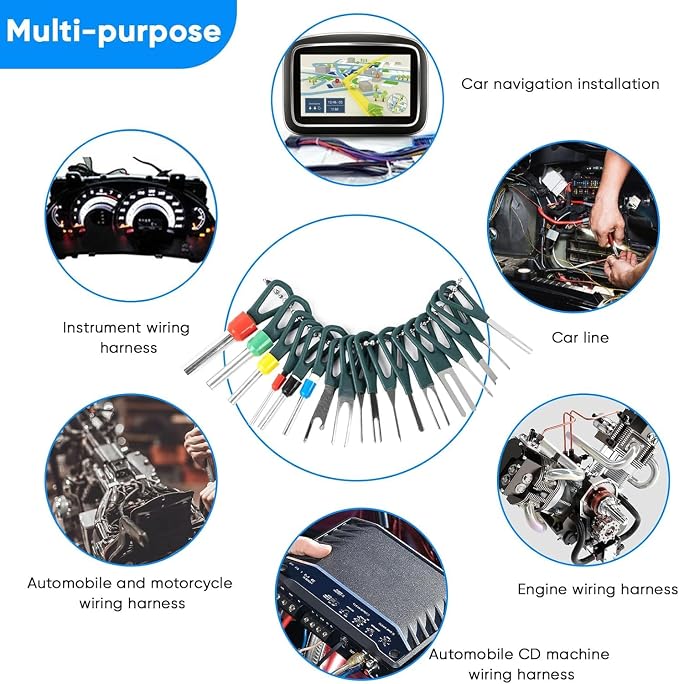 Terminal Removal Tool Kit 172 Pcs Depinning Tool Electrical Connector Pin Removal Tool Kit Pin Extractor Tool Set Wire Terminal Release Tool for Automotive Car Household Devices