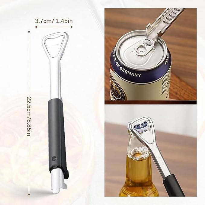 2 in 1 Adjustable Jar Opener, 2024 New Adjustable Jar Opener for Weak Hands Multi-function Can Opener Manual Lid Gripper Opener and Bottle Opener Tool for Home Kitchen Gadgets (1Pcs)