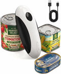 Rechargeable Electric Can Opener, Automatic One-Touch Hands-Free Opener for Seniors with Arthritis, Smooth Safe Edge, Fits Most Can Sizes
