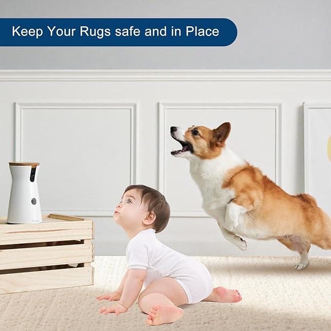 Non Slip Rug Pads for Hardwood Floors, 4x6 Rug Pad Gripper for Area Rugs, Under Carpet Anti Skid Mat, Beige, Keep Your Rugs Safe and in Place