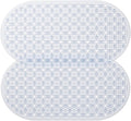 HITSLAM Bathtub Mat Non Slip, 27x15 Inch Bubble Oval Bath Tub Mat for Bathroom, Machine Washable Shower Mat with Suction Cups and Drain Holes, Clear 2 Pack