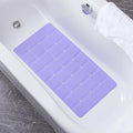 Webos Foldable Non Slip Silicon Bath Mat Bathtub mat Shower mats no Suction Cups for Textured Tub and Reglazed Tub(Foldable-Purple, 28-inch x 14-inch)