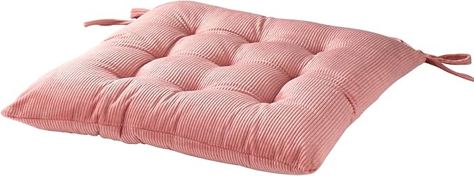 HLOVME Corduroy Chair Cushion with Ties Ultra Soft Warm Floor Cushion for Kids Reading Nook Comfortable Square Seat Cushion for Adult 15.7”x15.7” Set of 2, Cosmos
