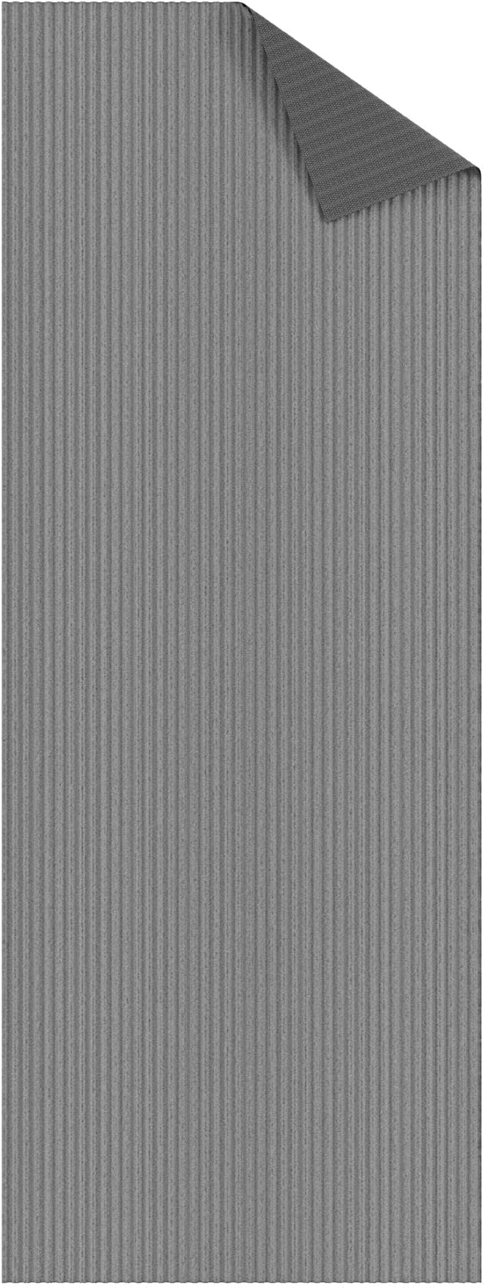 Ottomanson 2' x 55' Hallway Runner with Scraper Pile Extra Durable Non-Slip Rug Mat for Indoor & Outdoor Use - Ideal for Kitchen, Entryway, Patio & Garage - High-Traffic Carpet, Gray