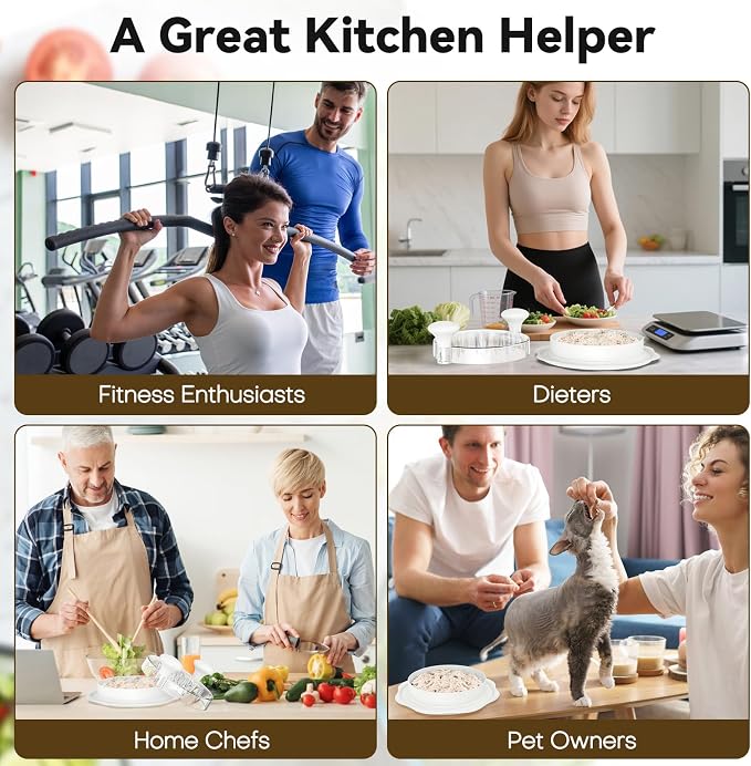 Ukeetap 10" Pro Chicken Shredder Tool Twist Large for Kitchen, BPA-Free Food-Safe Meat Grinder, Visible Chicken Breast Meat Shredder with Strong Anti-Slip Bottom & Ergonomic Handle, White