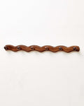 Wood Coat Rack Wall Mount - Walnut Coats Hook Hanger Wall-Mounted, Wave-Shaped Entryway Hanging Racks with 6 Hooks for Jacket Keys Hats Robes Towels Bags, Living Room Mudroom Bathroom Bedroom Hallway