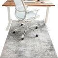 48"x72" Office Chair Mat for Hardwood Tile Floor, Under Desk Carpet Protector for Rolling Computer Chair Mat, Machine Washable Area Rug, Anti-Slip 1/5" Thick Low Pile Thin Vinyl Floor Mat, Mist Grey