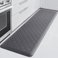 TranquilRelax 4/5 Inch Thick Anti-Fatigue Kitchen Mat Water Resistant Non-Slip Kitchen Floor Mat Ergonomic Comfort Standing Mat for Home Kitchen Office Laundry 17.3"x 60" Grey
