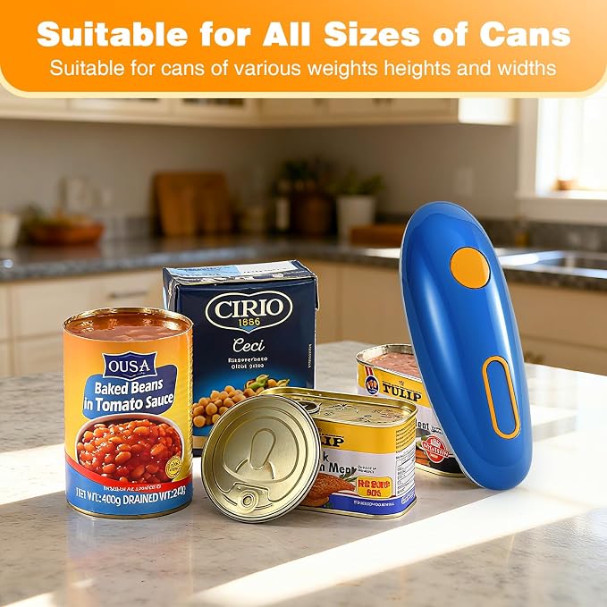Electric Can Opener, Automatic Hands Free Operation, Smooth Edge, Battery Operated, Kitchen Gadget