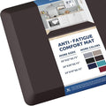 KitchenClouds Kitchen Mat Cushioned Anti Fatigue Rug 24"x70" Water Resistant, Non Slip, Standing and Comfort Desk/Floor Mats for House Sink Office (Chocolate)