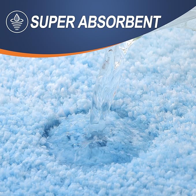 OLANLY Luxury Toilet Rugs U-Shaped 24x20, Extra Soft and Absorbent Microfiber Bathroom Rugs, Non-Slip Plush Shaggy Bath Mat, Machine Wash Dry, Contour Bathroom Mats for Toilet Base, Sky Blue