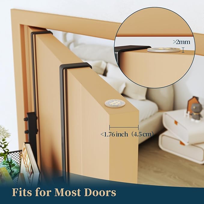 Consumest Over The Door Hooks Organizer - 4 Tier Door Coat Rack with 3 Baskets & 12 Hooks, Stainless Steel Towel Hanger for Bedroom, Bathroom, Living Room, Black