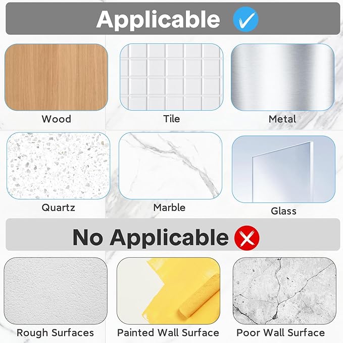 12 Pack Adhesive Replacement, Strong Adhesive Hooks, Waterproof Adhesive Strips, No Drilling, for Bathroom Storage Shelves and Kitchen Racks