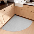 SUMLANS Fan Shaped Kitchen Mat 1 PCS, Cushioned Non Slip Rugs for Kitchen Floor, Absorbent Runner Comfort Standing Mats Washable for Kitchen, Office, Home (Grey, Radius 47")