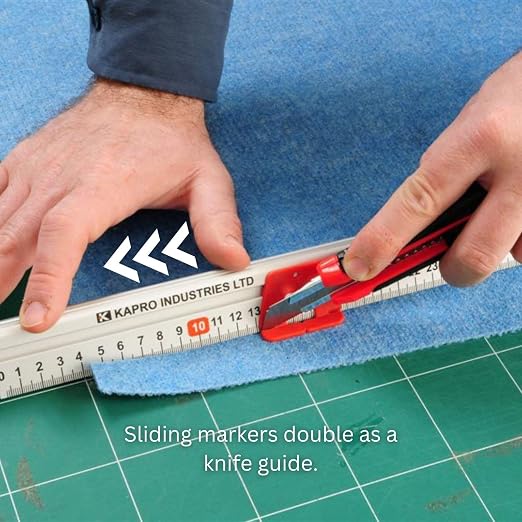 Kapro - 313 Measure Mate - Ultimate Home-Improvement Tool - With Level and Ruler - Features Sliding Markers and Knife Guide - Includes Nail Gripper and Drill Bit Gauge - 32 Inch