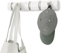 Umbra Flip Wall-Mounted Coat Rack with 5 Hooks – Modern, Space-Saving Storage for Hats, Jackets, Bags, Entryway, Mudroom, Closet, Bathroom, Bedroom – White/Nickel