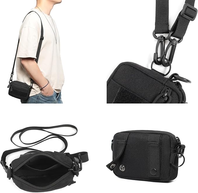 Tactical Belt Pouch Key Pouch Backpack Accessories Tactical Vest Attachments Small Molle Pouch EDC Wallet Travel Pill Container Portable
