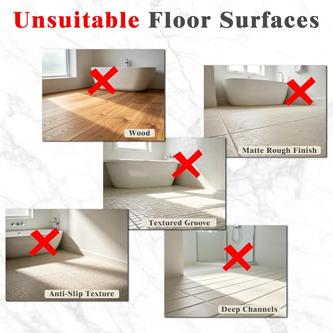 FREATECH Silicone Shower Foot Scrubber Mat 17.3" x 13", Large Foot Cleaner Brush to Clean, Exfoliate and Massage Feet Without Bending Over, Improve Foot Appearance and Overall Health, Grey
