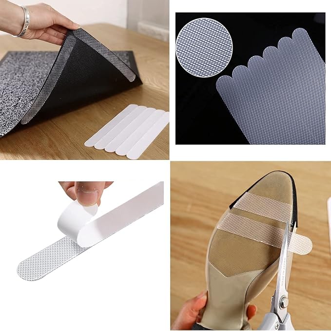 Kyerivs Anti-Slip Strips,48pcs Safety Shower Treads Stickers, Bathtub Non Slip Stickers, Anti Skid Tape for Shower,Tub,Steps, Floor-Strength Adhesive Grip Appliques for Baby,Senior,Adult