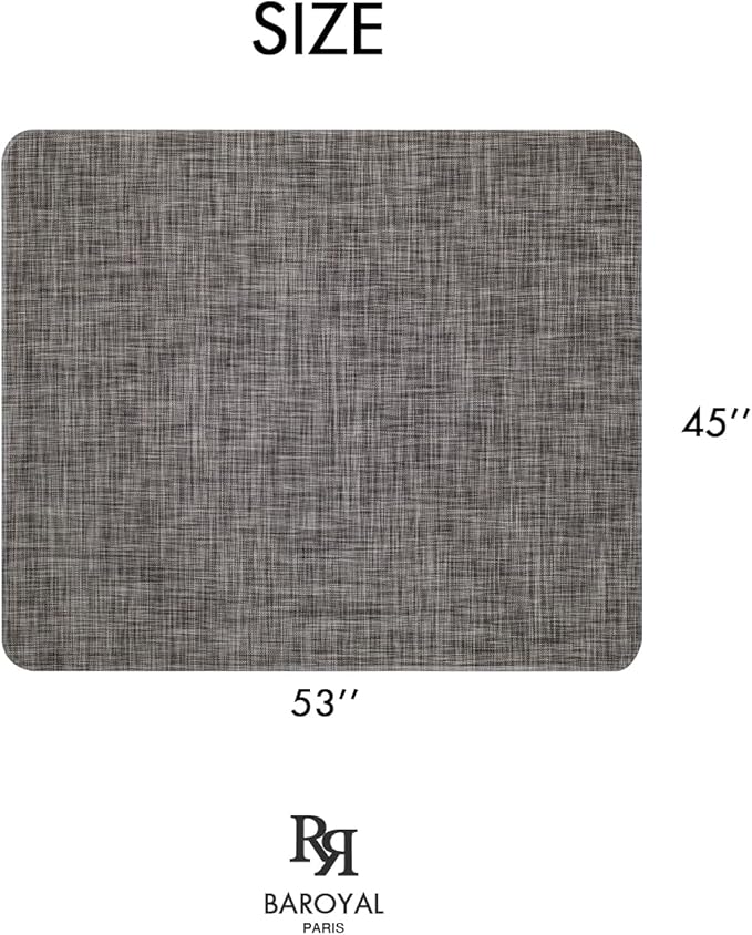BARoyal Office Chair Mat for Hardwood Floor Under Desk Computer Rolling Chair Mat for Wood/Tile Floor Non-Slip Heavy Duty Desk Rug PVC Plastic Hard Floor Protector 45" x 53"(Gravel)