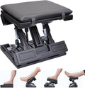 Scalebeard Foot Rest for Under Desk at Work,Height Adjustable Infinite Angle Ergonomic Foldable Footrest for Office, Gaming,Computer, Removable Pad Desk Foot Stool with Massage Beads,All-Season(Gray)