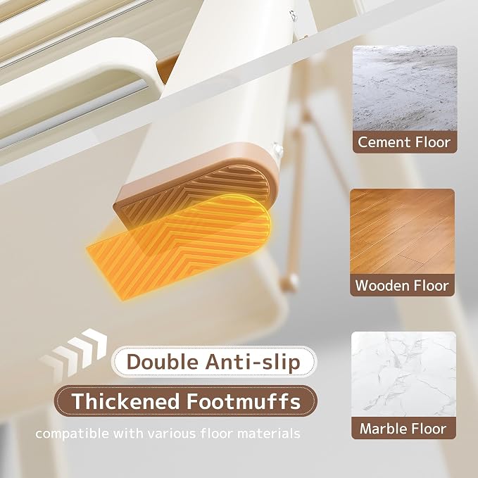4 Step Ladder Folding Step Stool with Wide Anti-Slip Pedal, 330LBS Capacity, Lightweight Portable Stepladder for Home and Kitchen Use, Cream Chocolate