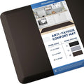 KitchenClouds Kitchen Mat Cushioned Anti Fatigue Kitchen Rug 17.3"x60" Water Resistant Non Slip Kitchen Rugs and Mats Standing Desk Mat Comfort Floor Mats for Kitchen House Sink Office (Chocolate)