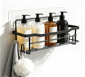 Shower Caddy Shelves Organizer Rack, Single Pack Shower Caddy,No Drilling Wall Mounted Self Adhesive Shower Shelves for Inside Shower, Matte Black