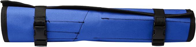 BULL TOOLS Tool Roll Organizer with 28 Pockets for Wrenches, Metric & SAE Durable Ballistic Polyester Oxford Canvas, Roll-Up Tool Pouch for Mechanics, DIYers, & Electricians (Tools Not Included)