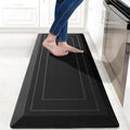 UKISS 9/10"" Extra Thick Cushioned Anti Fatigue Kitchen Mat, Waterproof High Density Foam Standing Desk Mat, Non-Slip Ergonomic Comfort Mat for Kitchen, Office,Workstation Black (Black, 20" X 48")
