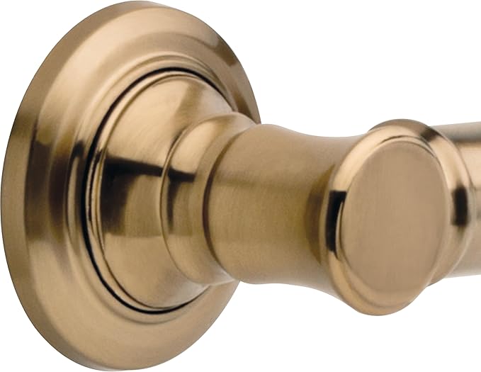 Delta Traditional (1-Pack) 36' Shower Grab Bar ADA Compliant Champagne Bronze 450 lb Capacity Bathroom Safety Handle for Shower, Bathtub | Wall Mounted Balance Assist, Handicap Grip 41636-CZ