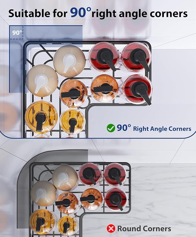 3 Pack Corner Shower Caddy Organizer, Rustproof Corner Shower Shelves, No Drilling Bathroom Corner Shelf with Hooks and Toothpaste Holder