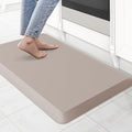 KitchenClouds Kitchen Mat Cushioned Anti Fatigue Kitchen Rug 0.8inch Waterproof Non Slip Kitchen Rugs and Mats Standing Desk Mat Comfort Floor Mats for Kitchen Sink Office (17.3"x28",Khaki)
