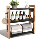 Bathroom Organizer – 3 Tier Bathroom Counter Organizer, Rustproof Metal Shelf for Bathroom Sink & Storage, Also Holds Cologne Bottles (Black)